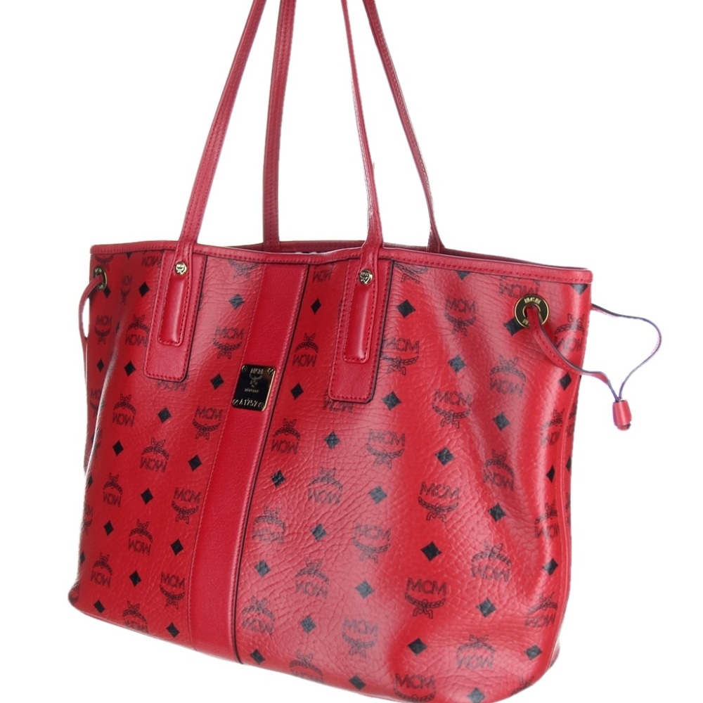 MCM Liz Reversible Womens Tote Red Tote Handbag - Picture 4 of 8